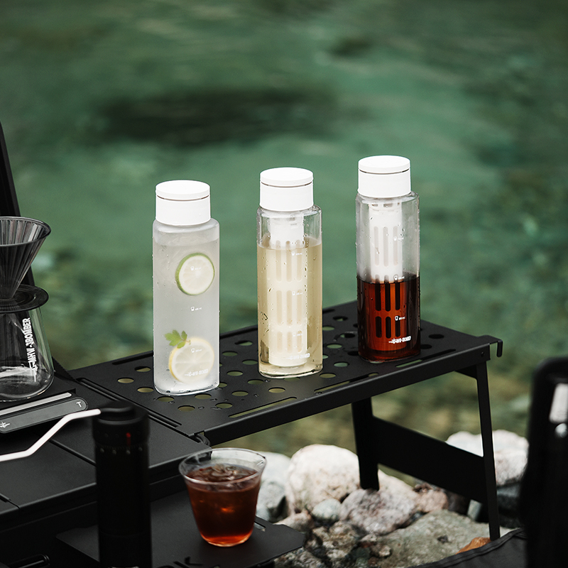 MHW-3BOMBER 600ML Cold Brew Koffiezetapparaat Afneembare Koffiepot met Mesh Filter Thuis Barista Tool Draagbare Camping Accessoires