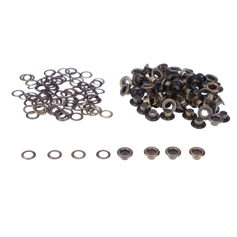 100pcs Clothes Shoes Eyelets Scrapbooking Round Total Hole Diameter 4/5/6/8mm Metal eyelets For Scrapbooking Garment Eyelets
