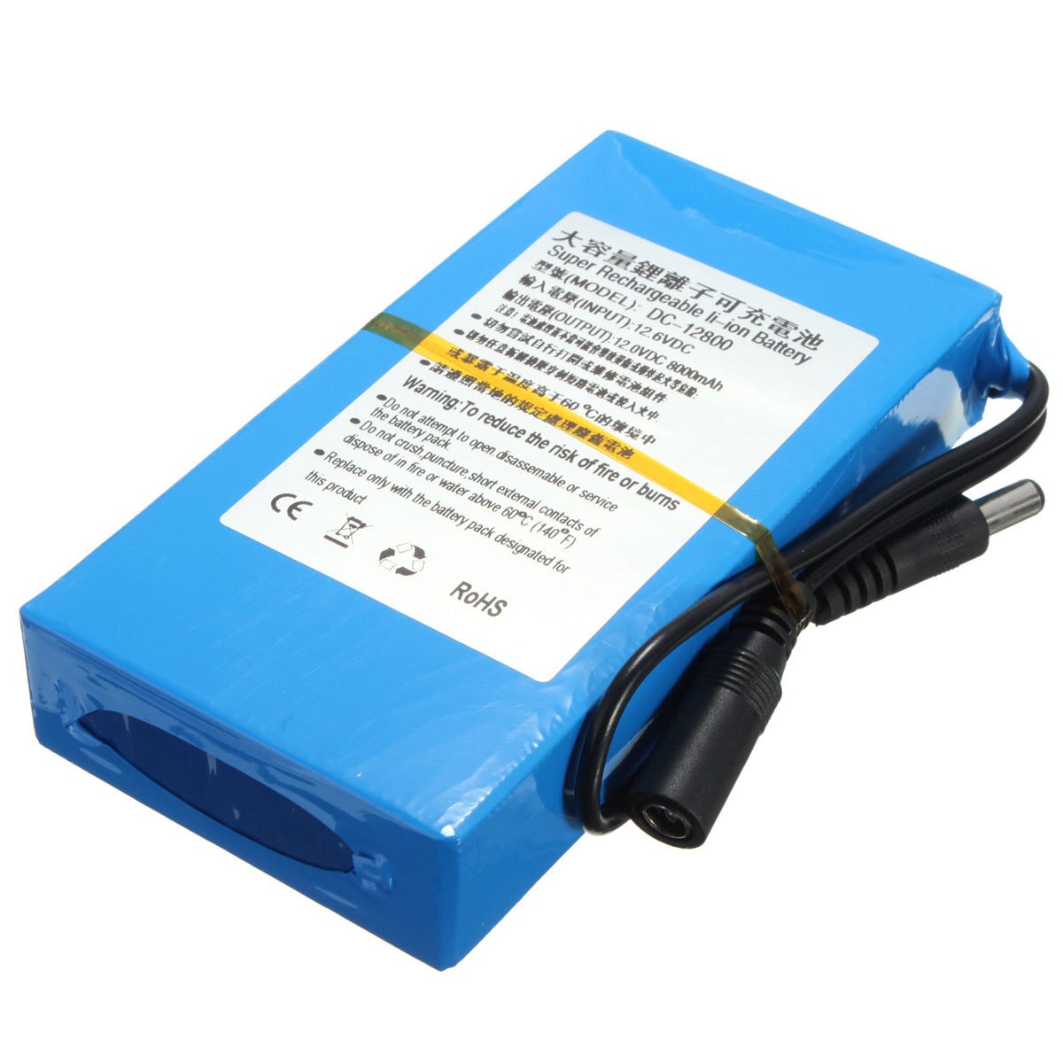 Ursprünglichen Ladung Schutzhülle DC 12V 8000MAH Li-Ion Super Akku Sicherung-Li-Ion Akku CCTV Kamera mit EU stecker