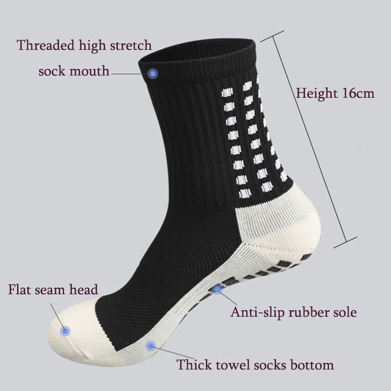 Men Non-slip Soccer Socks Soft Breathable Thickened Sports Running Cycling Socks Hiking Women Soccer Socks