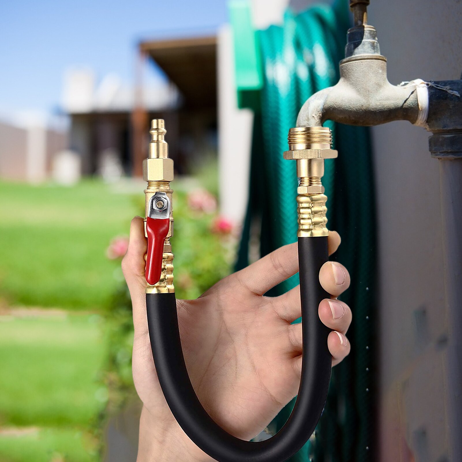 Blowout Adapter Sprinkler System Blowout Prevention Adapter Air Compressor Kit Quick Connection Plug Water Spray Accessories