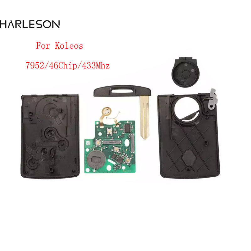 Nøglefri smart fjernbetjening nøglekort til renault megane fluence laguna scenic clio captur koleos 433 mhz  id46- pcf 7952 4 achip 7953m: B koleos