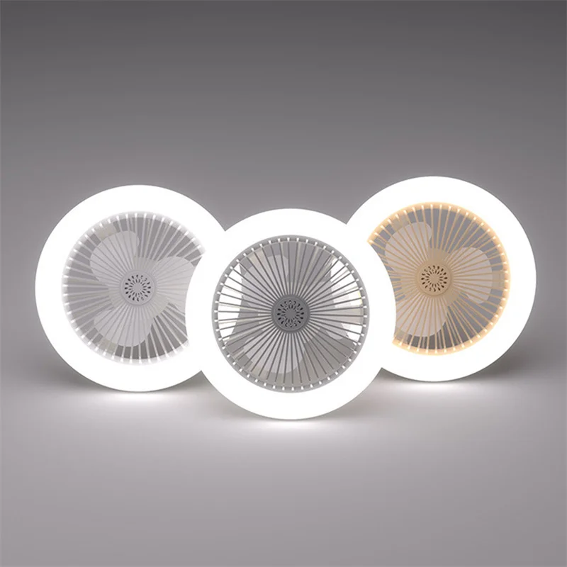 Ventilador de teto de dupla finalidade com lâmpada de iluminação, E27, conversor base, interruptor manual, quarto, vivendo, casa, silencioso, Ac85-265V, 30W