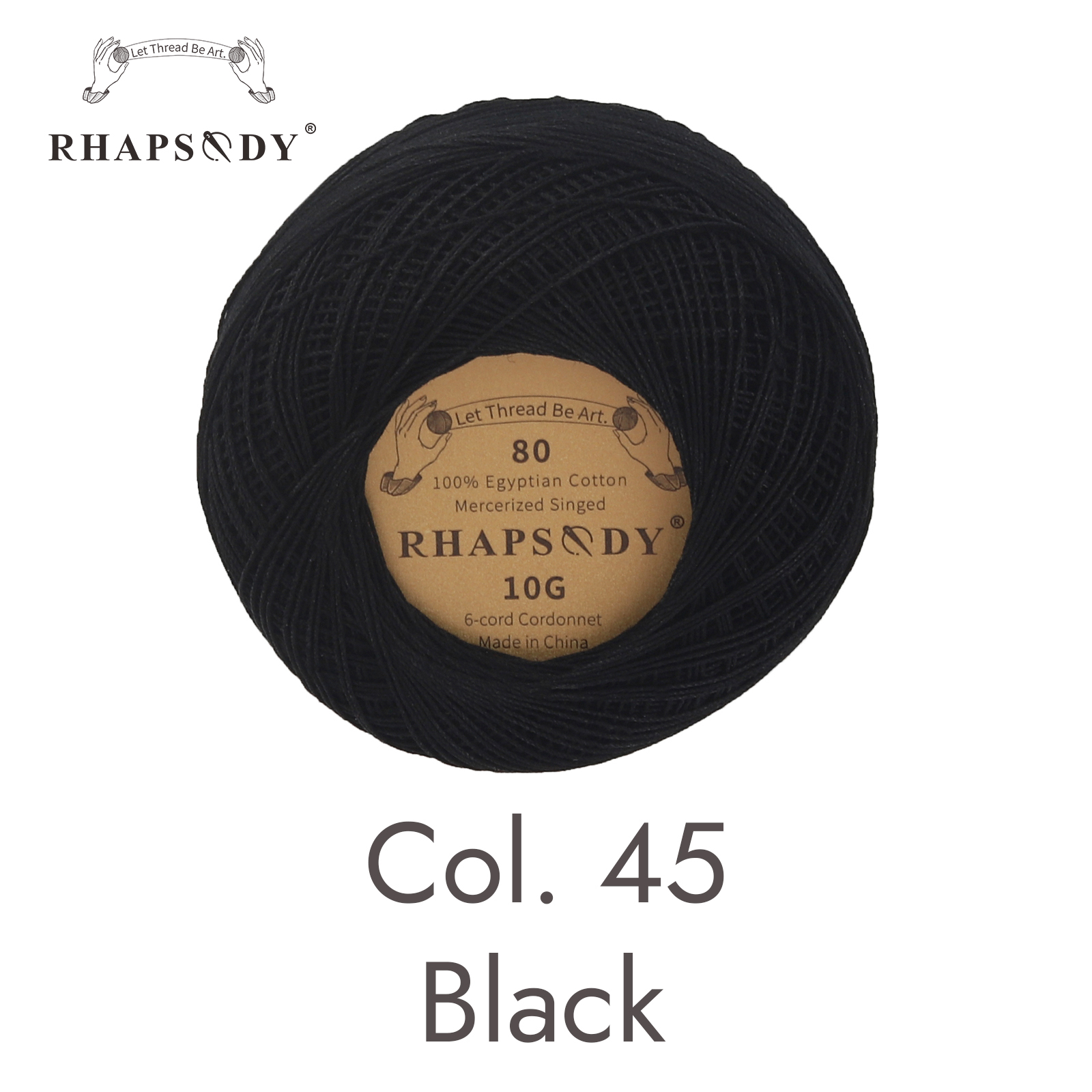 Rhapsody superior tamaño 80 algodón egipcio bateo de ganchillo, hilo de tejer encaje 10 g/unidad 184 yardas primavera macarrón 22 colores: Dark Brown