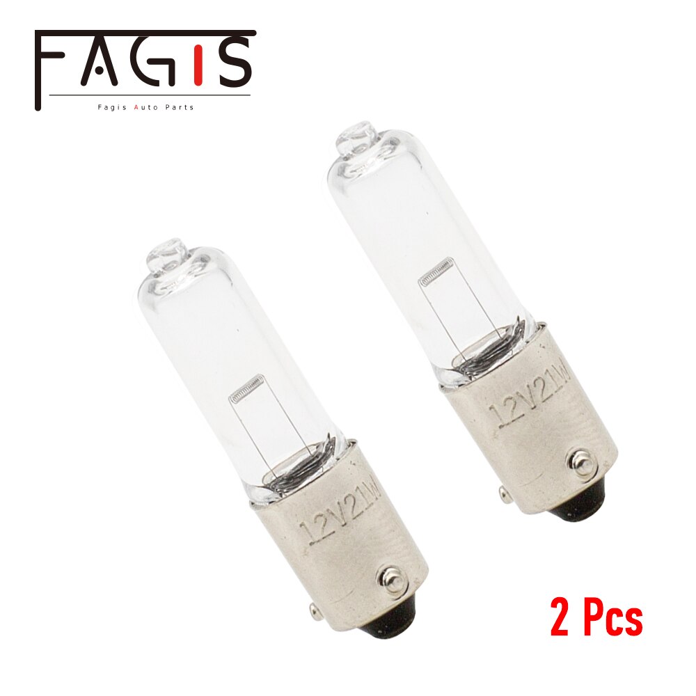 Fagis 2 Pcs H21W BAY9S 12V 21W Clear Halogen Brake Indicator Signal Lamp Car Light Bulb Quartz Glass Auto Clearance Lights
