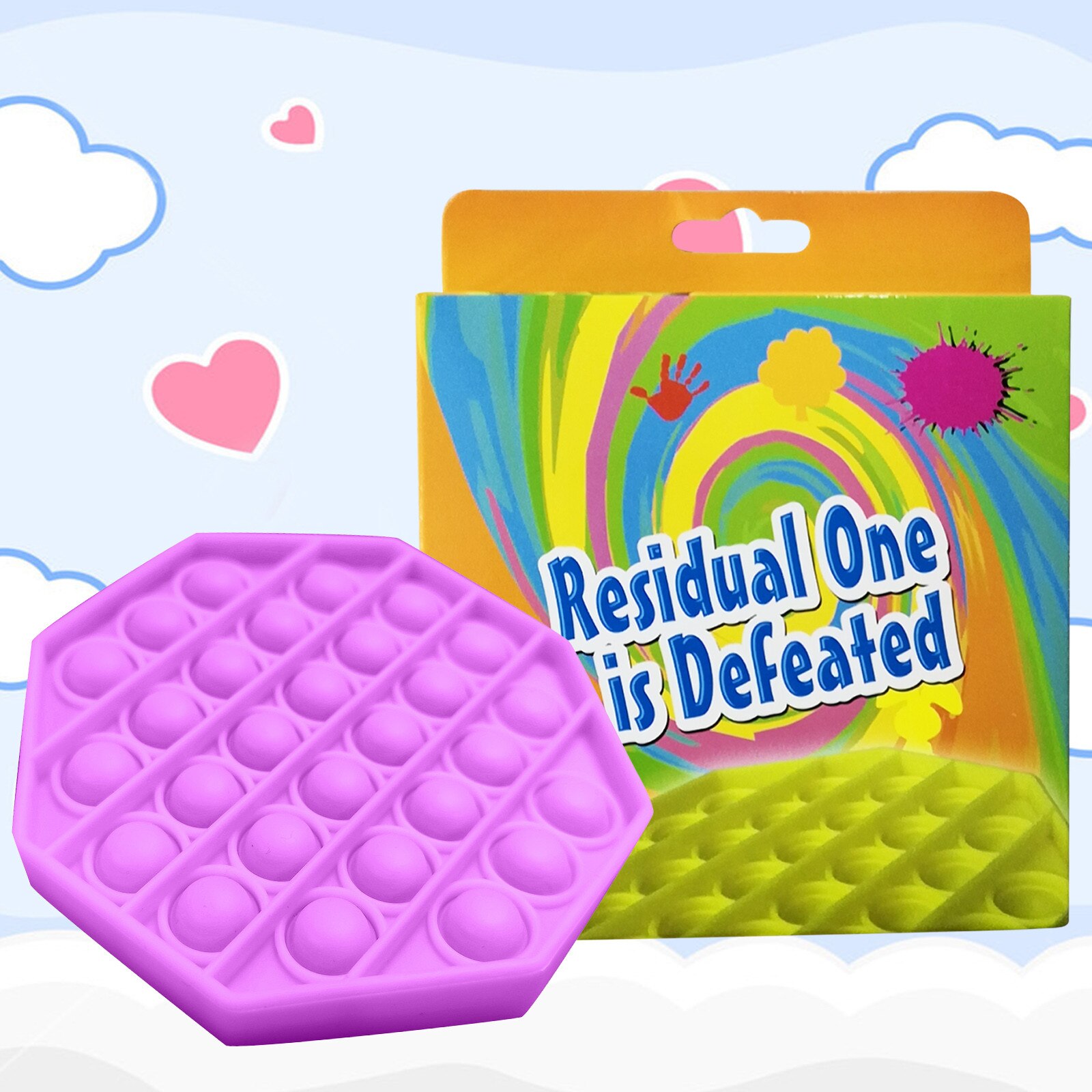 Push bubble fidget sensorisk legetøj autisme særlige behov stressaflastende legetøj jul et stykke dekompressie legetøj: D