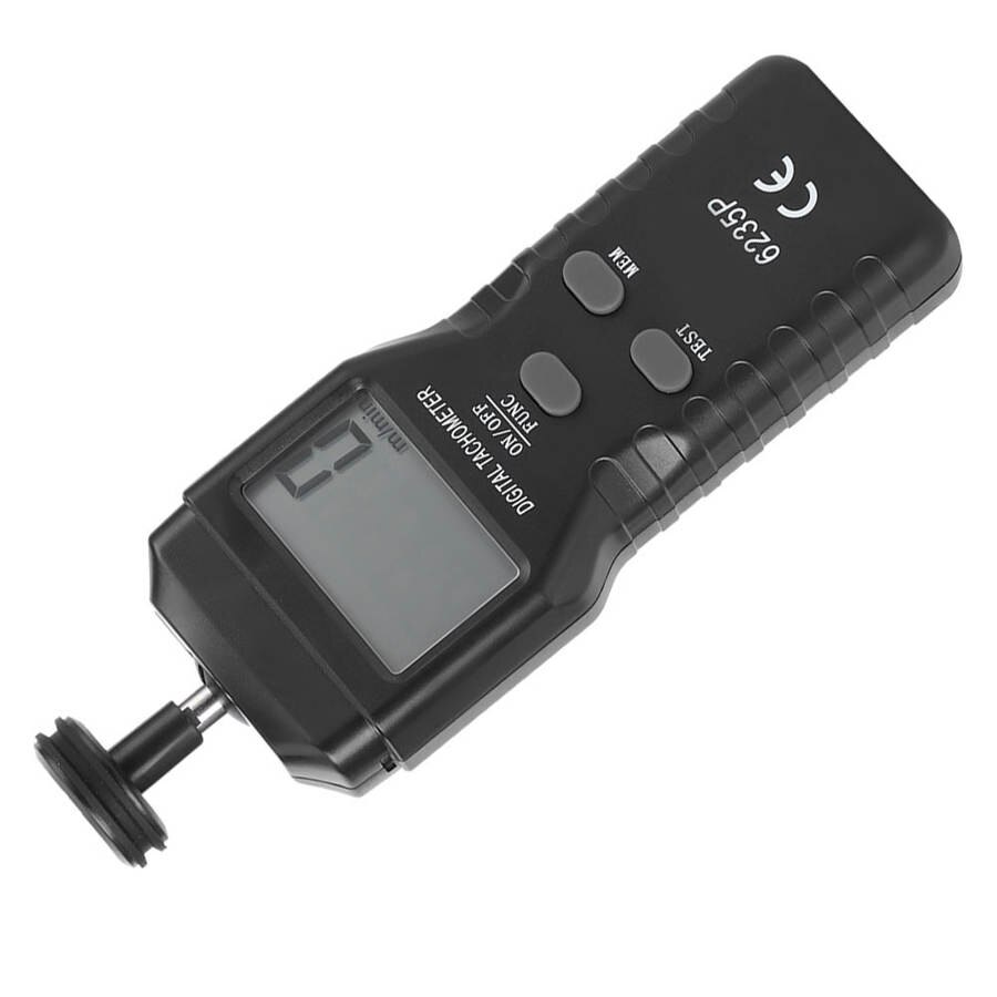 Intelligent Digital Tachometer 6235p Smart LCD Digital Tachometer 1.0-19999 rpm Contact-Type Tach Speed Gauge Tester