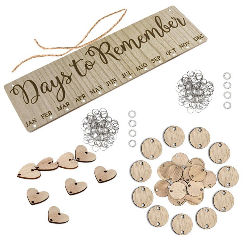 Birthday Family Birthday Board Reminder Wall Wooden Calendar.Listing Home Decoration.