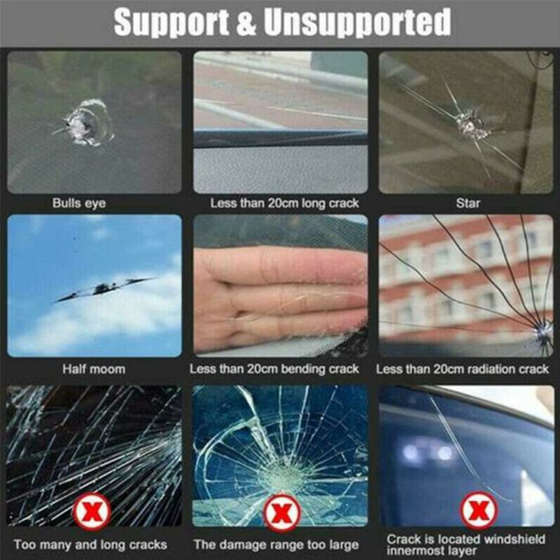 Car Window Glass Crack Chip Resin Windscreen Repair DIY Tool Kit Windshield Part A0NE