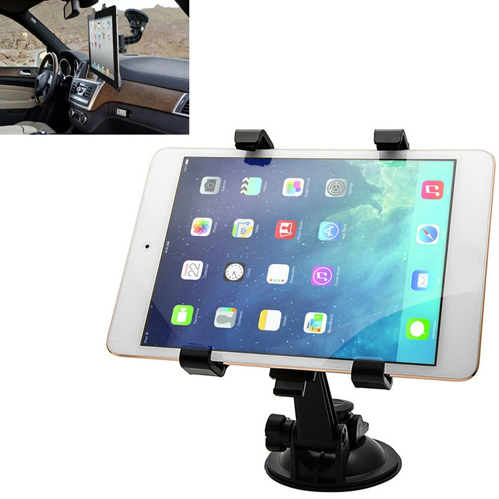 Dual Head Car Tablet Mount - 360° Adjustable Windshield & Dashboard Holder For IPad, Galaxy Tab (6.1-15.6")