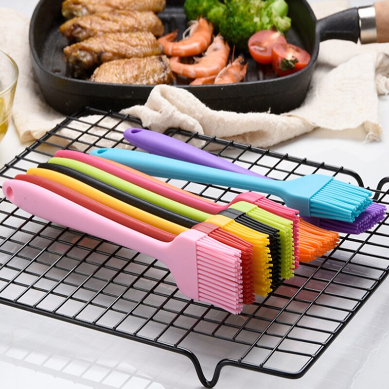 Non-stick Bbq Accessories Basting Brushes Tool Best Silicone Brush Baking Bakeware Bread Cook Brushes Pastry Oil Kitchen Gadgets