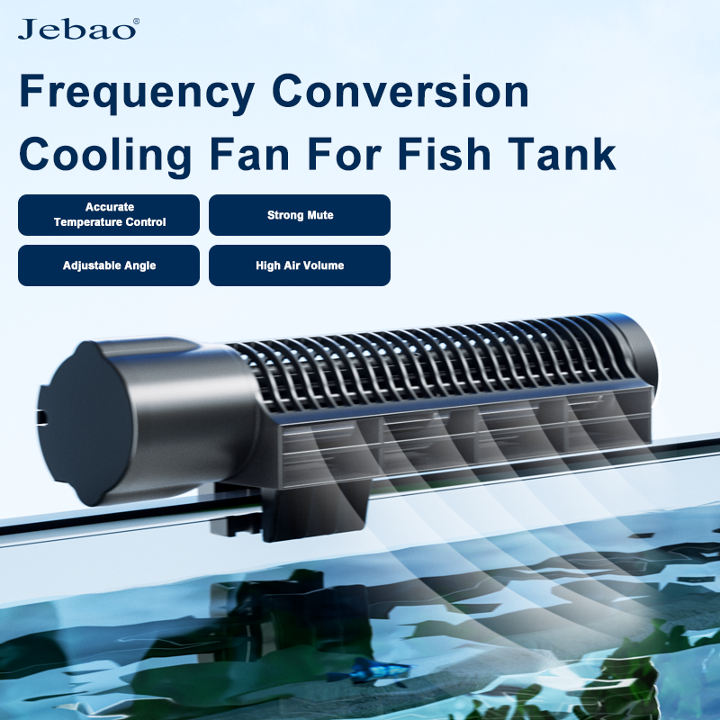 Jebao Jecod ACF-serie Aquariumkoelventilator Mute Automatische temperatuurregeling Fan Marine Aquarium Cooler Accessoires 12V 3W 4W