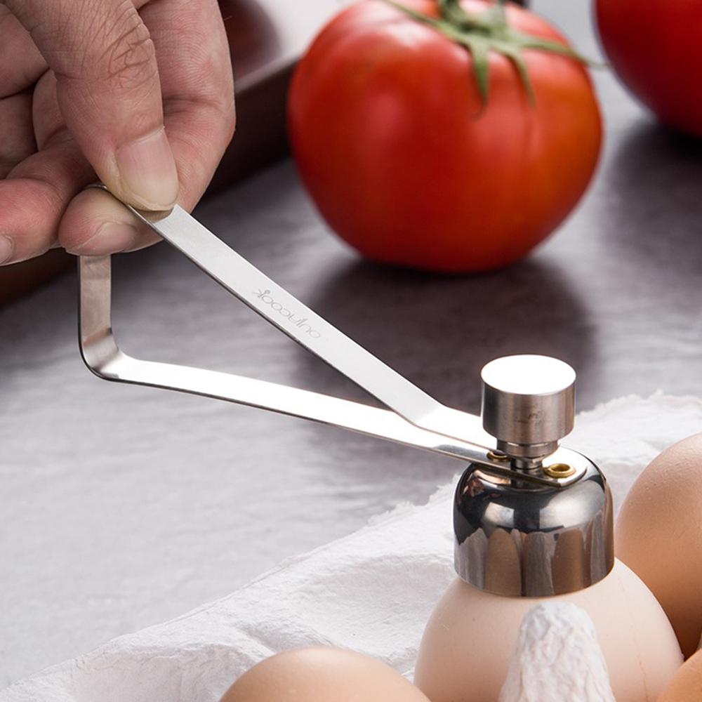 Neue Praktische Metall Ei Schere Ei Deckel Cutter Hülse Öffner Edelstahl Gekocht Rohes Ei offen Kreative Küche Werkzeuge einstellen
