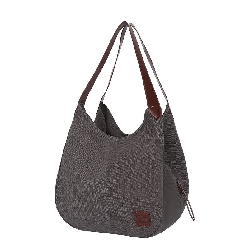 Bolsas de luxo bolsas femininas designer nova lona bolsa selvagem arte simples coreano ombro compartimento casual: gray