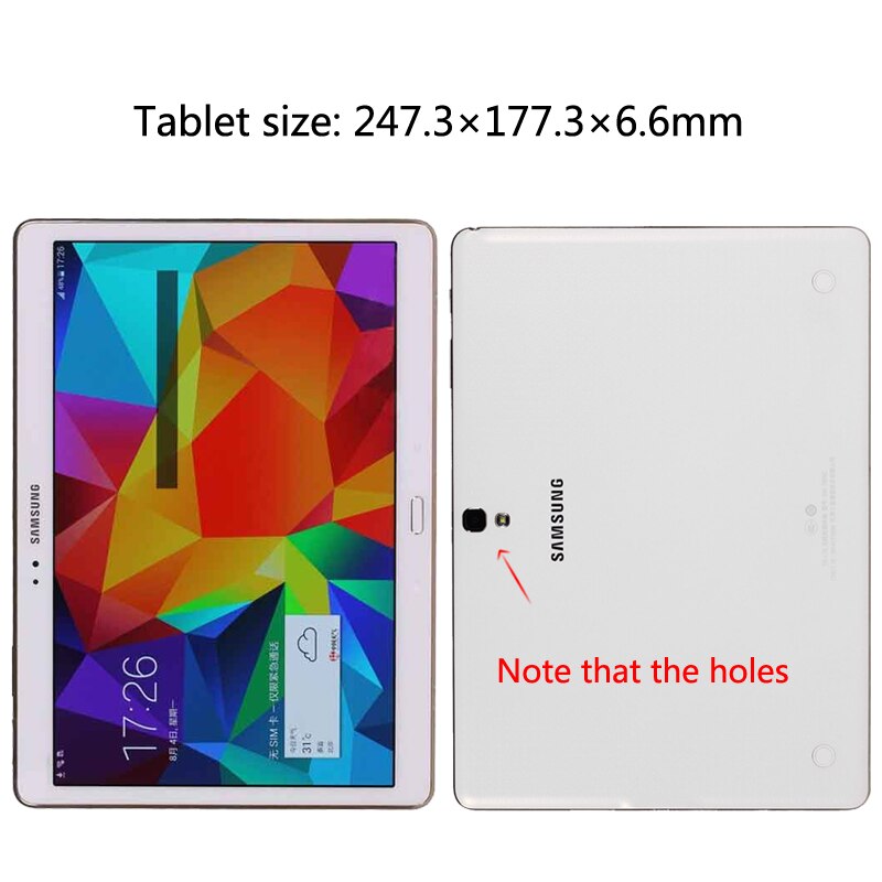 Funda de piel sintética para tableta Samsung Galaxy Tab S, protector inteligente para Tablet de 10,5 pulgadas, T800, T805, SM-T800