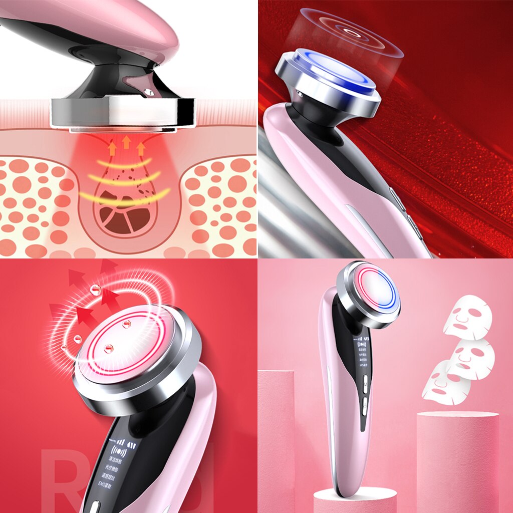 Electric EMS Face Massager Facial Lift Tighten Sonic Cleanser 4 Modes Beauty Device Facial Massager Face Cool Sculpting Machine