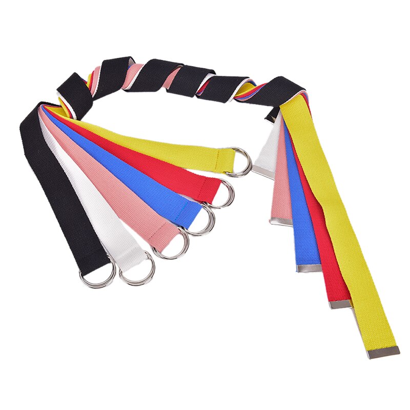 décontracté unisexe Nylon toile tissu ceinture sangle D anneau boucle ceinture couleur unie longue robe en tissu tricoté ceinture