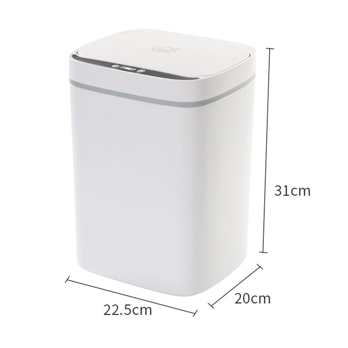 11/13L Kitchen LED Smart Automatic Touchless Intelligent Infrared Motion Sensor Rubbish Waste Bin Kitchen Trash Can Garbage Bins: White 13L