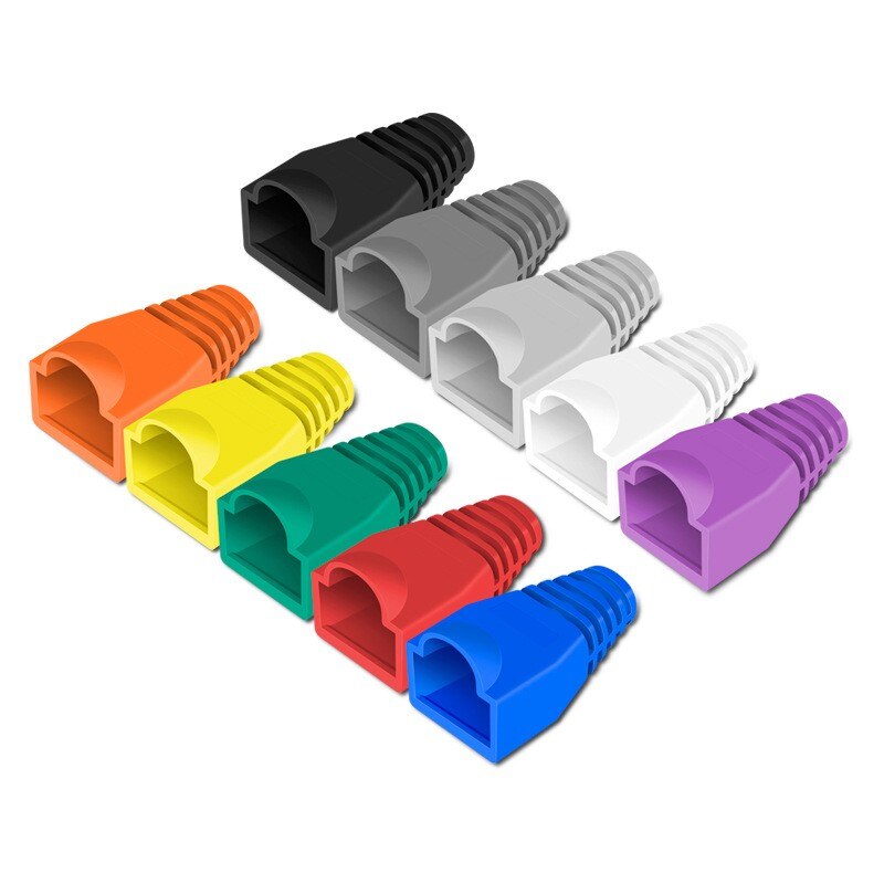 RJ45 Cap Connector CAT5E CAT6 Plug Cap Ethernet Network Cable Strain Relief Boot Protect Cover