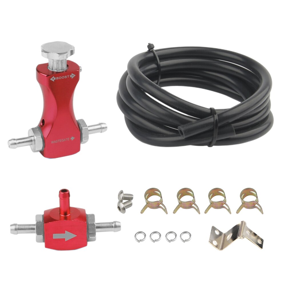 Turbocharger Manual Auto Accessories Adjustable Racing Durable Boost Control Replacement Part Turbo Pressure Regulator Repair: Red