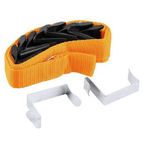 Adjustable Hanging Hook Rack Rope Door Hanger Clothes Bag Hat Storage Rope Hanging Hook Rope: Orange
