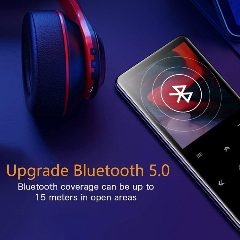 ZL BENJIE M8 MP3/MP4 Player With Bluetooth 5.0,16GB Music Player FM Radio Recording,1.8" Screen,HiFi Lossless Sound Player
