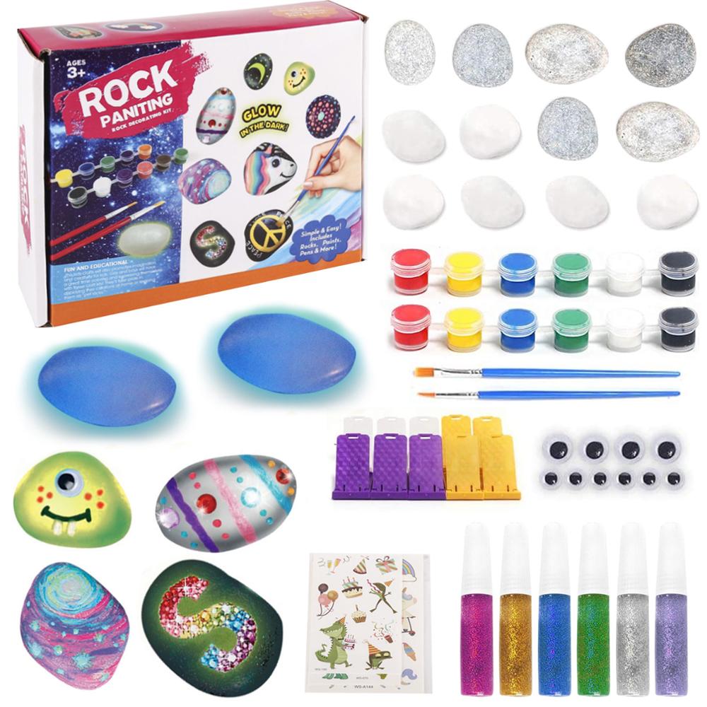 Kit de pintura de roca para niños, suministros de dibujo para pintar con arte de piedra completa, de cumpleaños, Navidad, Año: universe