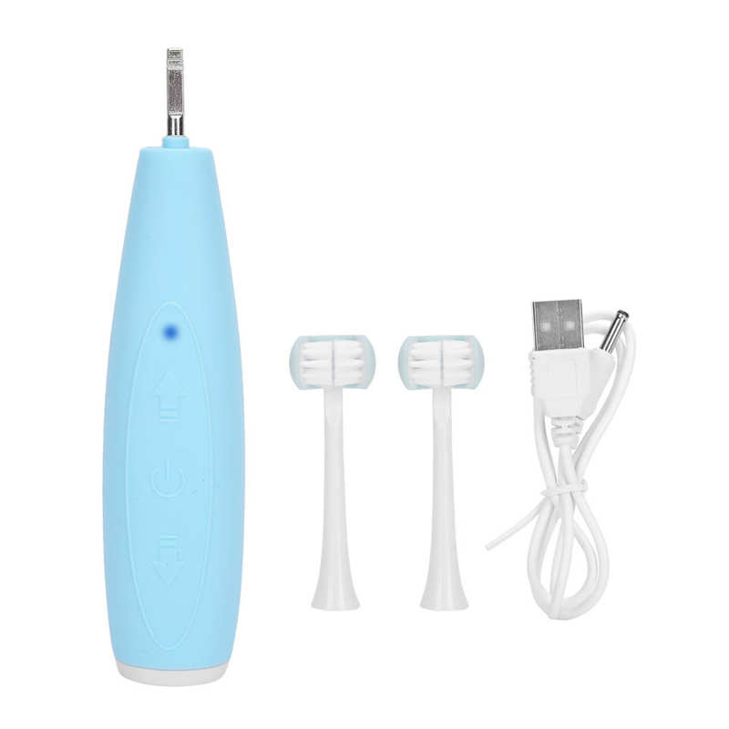 3 Sides Kid Electric Toothbrush 5 Gears Rechargeable Waterproof Oral Care Tool: Blue
