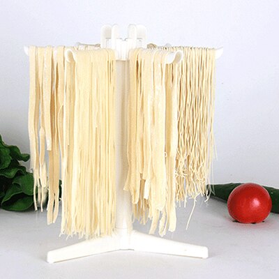 Husholdnings rustfrit stål presning pasta maskine lille manuel nudelmager maskine + pasta tørrestativ spaghetti tørretumbler stativ: 5 klør tørrestativ
