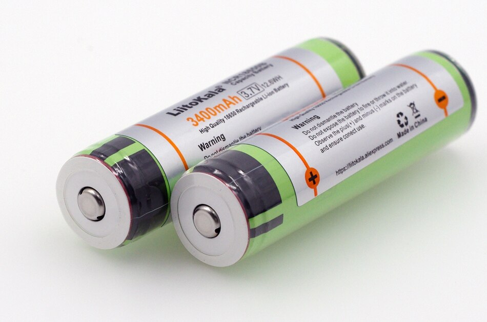 2 Stks/partij Liitokala Beschermd Originele 18650 Oplaadbare Batterij NCR18650B 3400Mah Met Pcb 3.7V