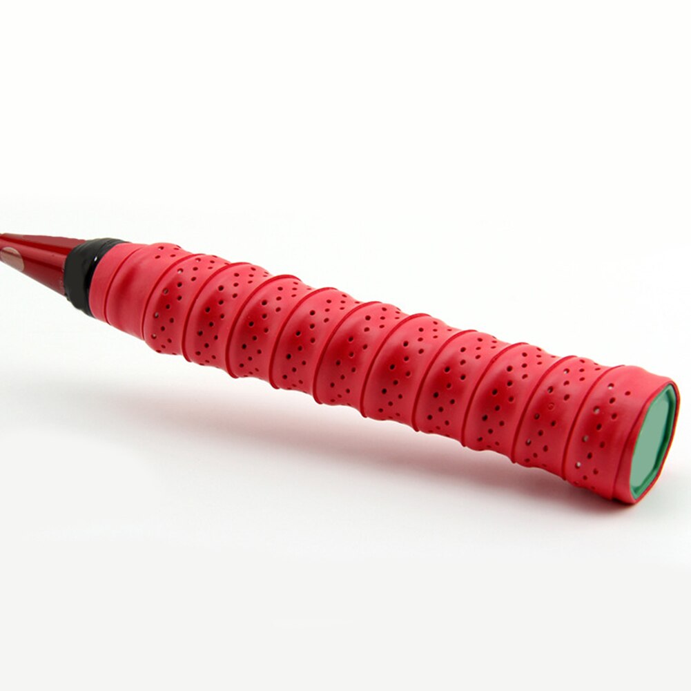Dry Tennis Racket Grip Anti-skid Sweat Absorbed Wraps Taps Badminton Grips Racquet Vibration Overgrip Sweatband Sports: red