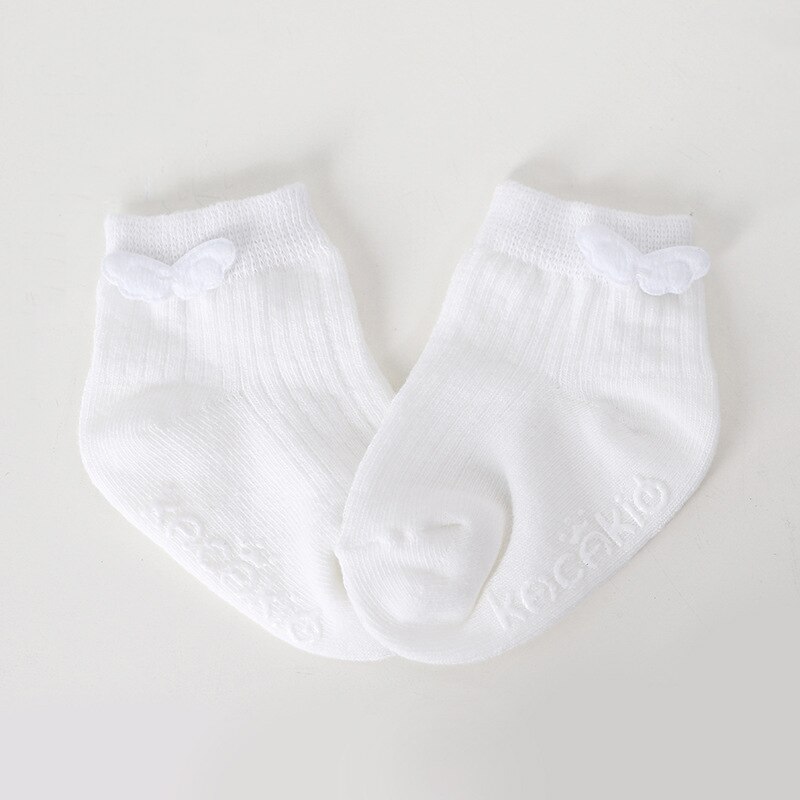 Wecute Angel Wings Cotton Baby Socks Infant Boys Girls Cute Lovely Anti Slip Socks Toddler Kids Soft Socks Autumn: White / S 0-2T