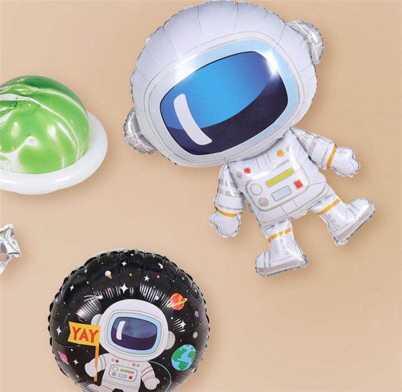 Dessin animé chapeau espace série feuille ballon joyeux anniversaire fête décoration terre planète explorer protéger environnement thème lune