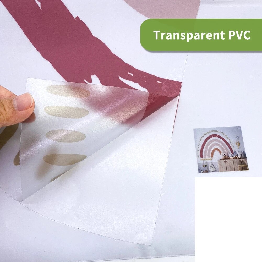 Rainbow clouds Self-adhesive wall stickers kindergarten decoration cartoon stickers transparent PVC Children&#39;s room wallpaper