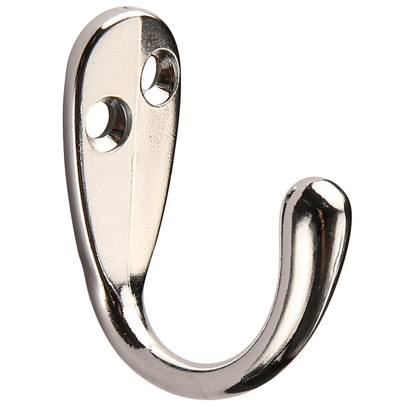 1pc Kapstok Wandmontage Haken Kledingrek Robe Hook Zinklegering Meubels Haak Voor Thuis Jassen Hoed Kleerhanger handdoek Sleutels: Zilver