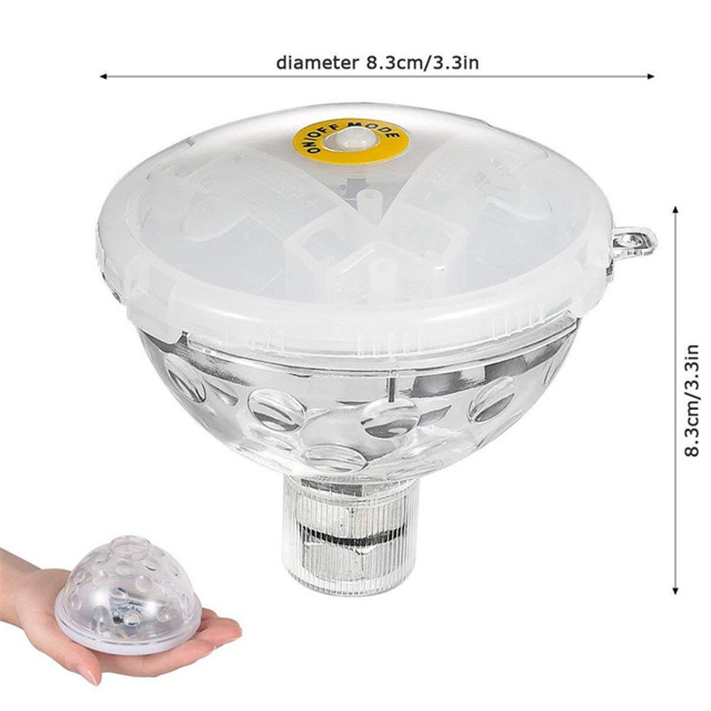 Floating Underwater Light RGB Submersible LED Disco Light Glow Show Swimming Pool Tub Spa Lamp Bath Light