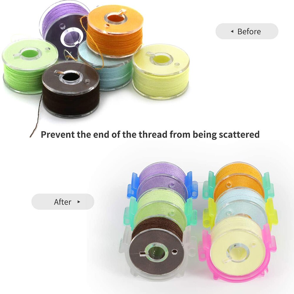 10/40Pcs Sewing Bobbin Clips Plastic Bobbins Thread Spool Holder Clamps for Sewing Machine Embroidery Quilting Accessories