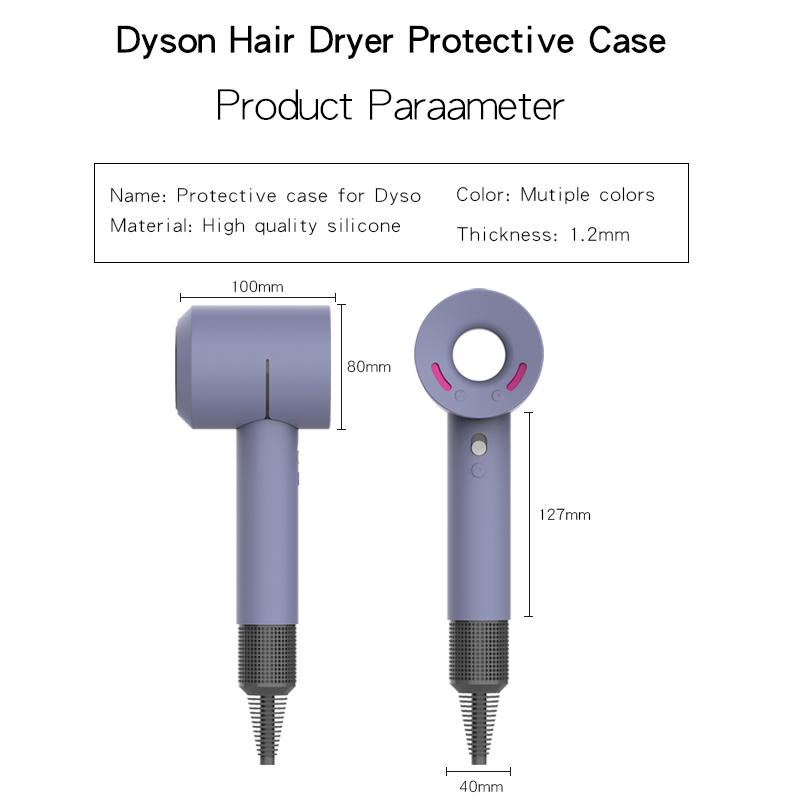 Reizen Beschermende Siliconen Case Cover Voor Dyson Föhn Wasbare Anti-Kras Shockproof Stofdicht Case