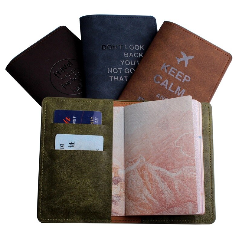 Acessórios de viagem suporte de passaporte dos homens função de couro do plutônio caso capa de passaporte titular de cartão de identificação 14cm * 10cm