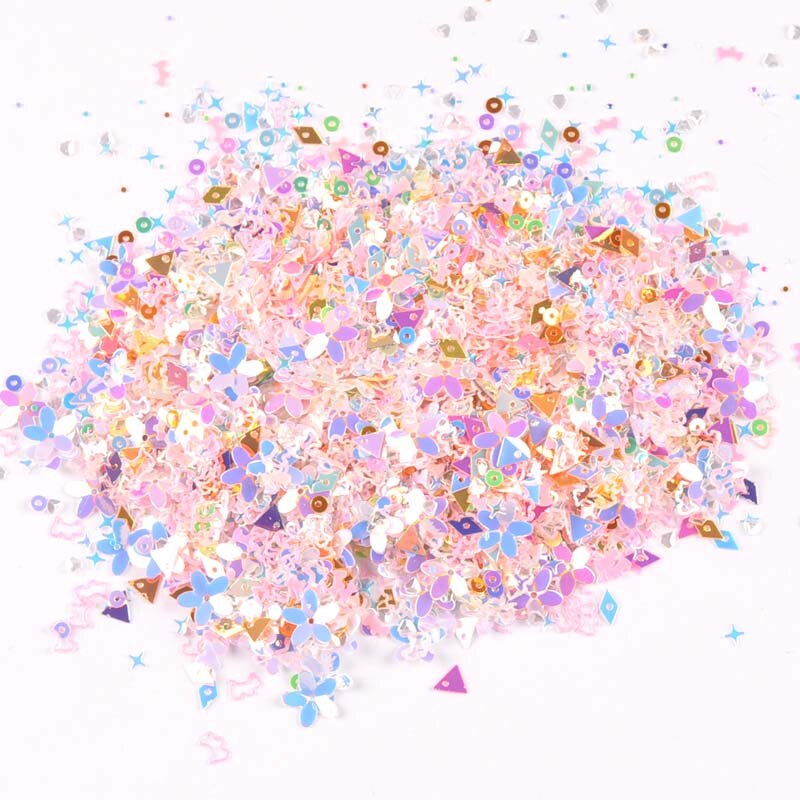 10g (ongeveer 1000 pcs) gemengde Shell Spangle Pailletten Paillette Stickers Naaien Voor DIY Gezicht Nail Art Decoraties CP2677