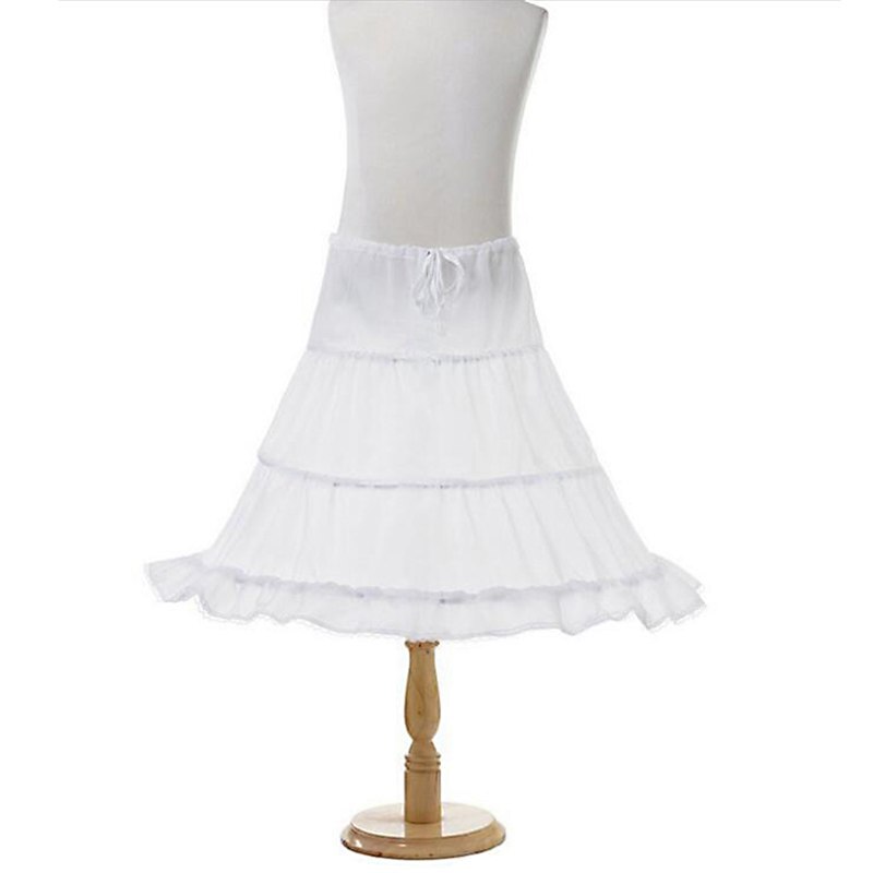 Vogueon Meisjes Petticoat Kids 2-3 Hoops Accessoire Meisje Crinoline Onderrok Voor Avond Trouwjurk Half Slip Prinses Kostuum