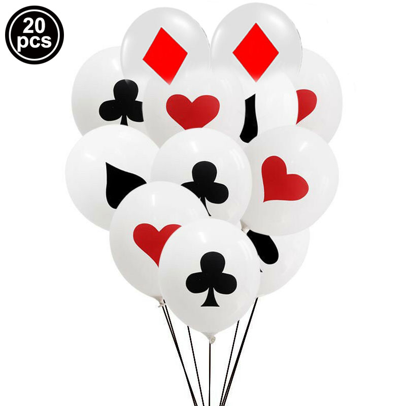 Décor de fête à thème de Casino pour adultes, ballon de fête d&#39;anniversaire, nappe de Poker, bannière d&#39;anniversaire, fournitures de fête de Las Vegas: vert clair