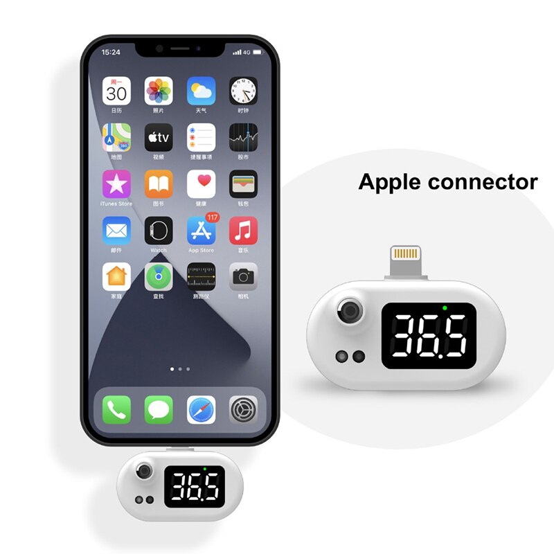 Smart Mobile Phone Thermometer High Sensitivity Infrared Probe Connected to Mobile Phone No Contact USB Mobile Phone Thermometer