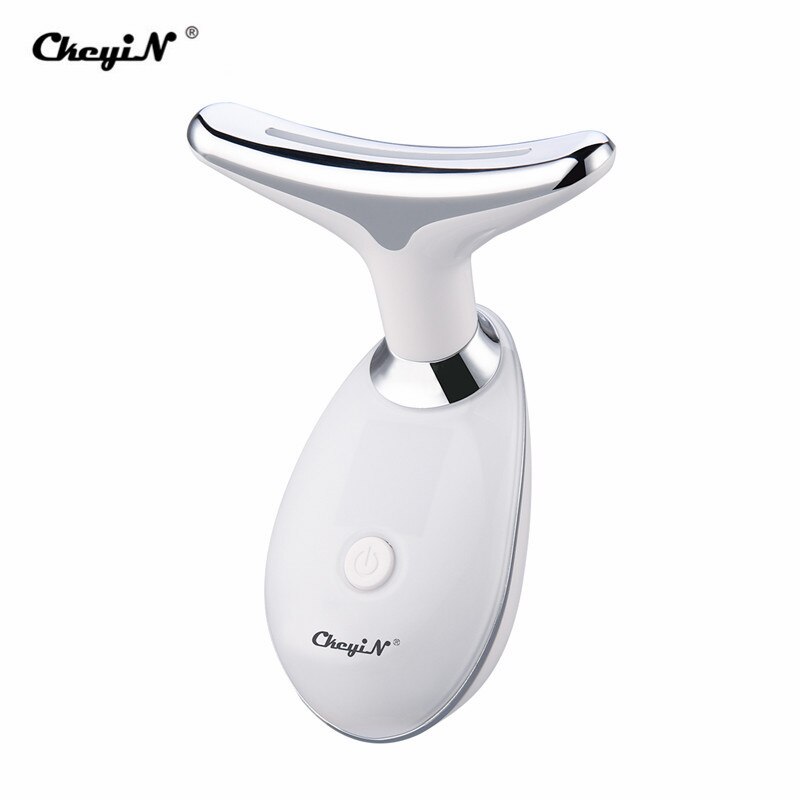 CkeyIN Sonic Face Massager Neck Lifting Machine Heat Anti Aging Wrinkle Led V-Shaped Thin Facial Firming Skin Tightening Toning