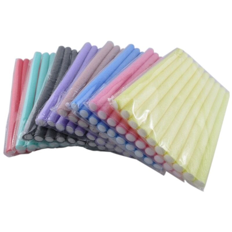 10 Stuks Lot Curler Makers Soft Foam Bendy Twist Krullen Diy Styling Hair Rollers Tool Voor Vrouwen accessoires: Default Title