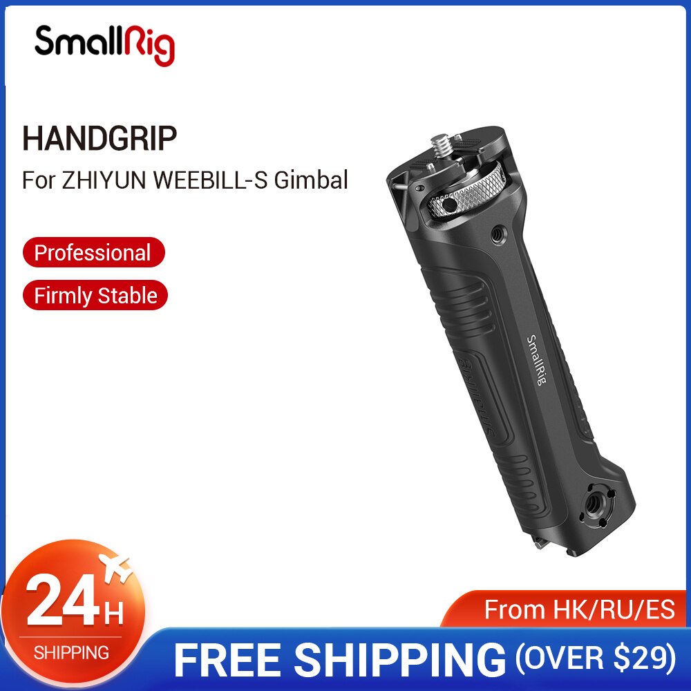 SmallRig Handgrip for Zhiyun-Tech WEEBILL-S Gimbal Quick Release Handle Grip With Cold Shoe Mount &amp; Carry Strap Slot 2636