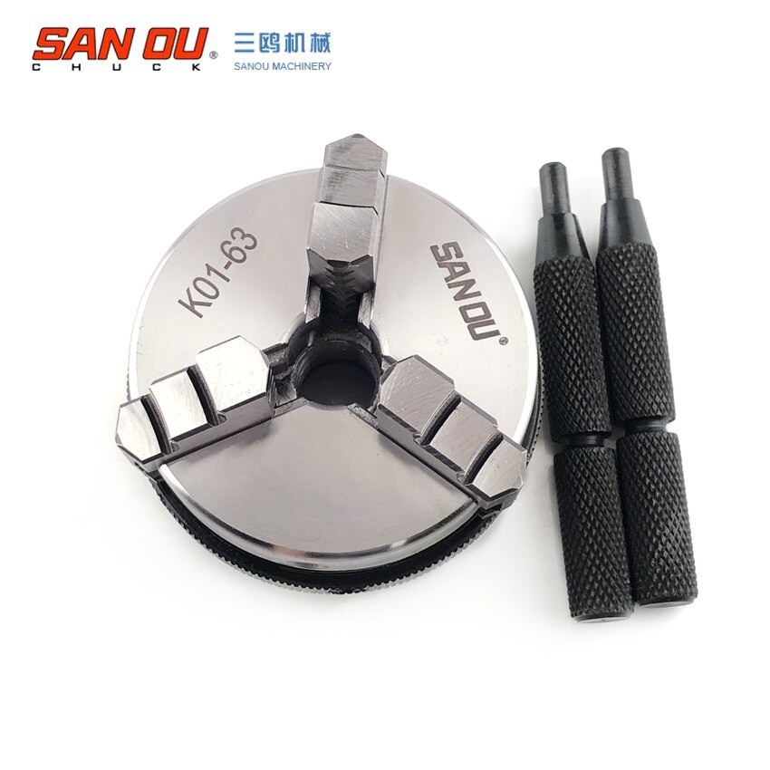 Three jaw self-centering wood lathe chuck 63mm K01-63 for small wood lathe