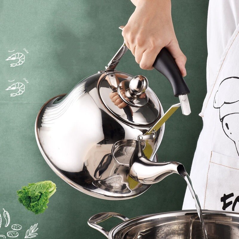 1-3L Boiling Water Kettle Add Soup Pot For Pot Restaurant Stainless Steel Teapot Universal Kettle For Induction Cooker