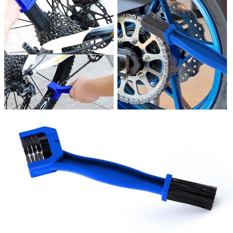 Motorcycle Bike Chain Brush Bicycle Motor Brake Maintenance Cleaning Rust Remover Cleaner Tools Wash Scrubber Moto Accessries