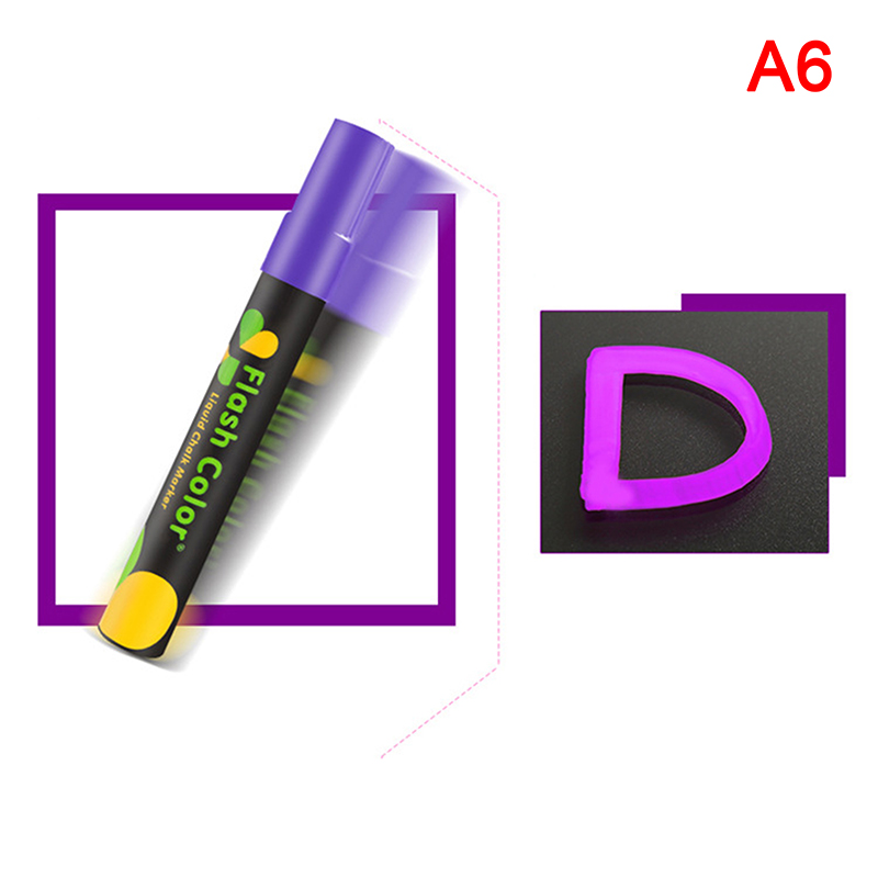 Vloeibaar krijt, uitwisbare markeerstift, whiteboard, graffiti, led-reclame, krijtbord, fluorescerende marker, stift, kunstbenodigdheden: Paars